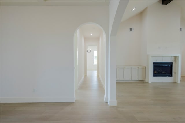 hallway featuring light hardwood / wood-style floors