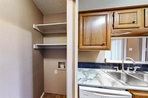 laundry room with sink and hookup for a washing machine