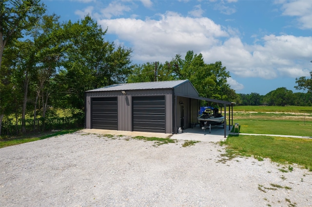 garage with a detached garage