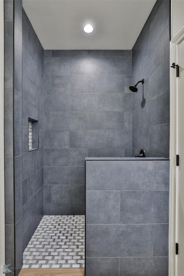 full bathroom featuring walk in shower