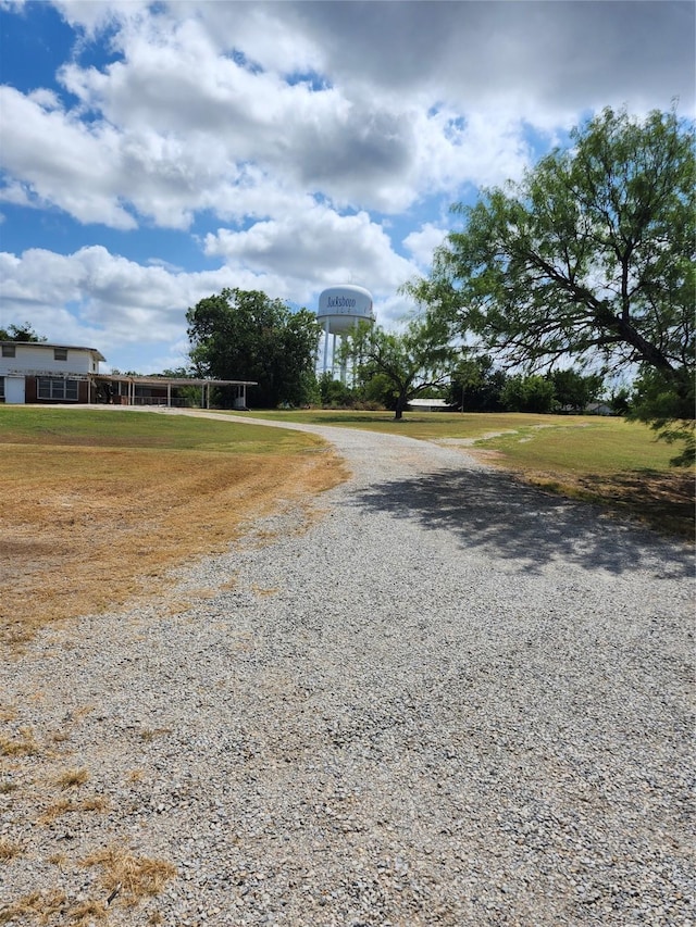 view of dirt / gravel road