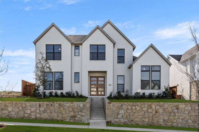 view of front of home featuring french doors