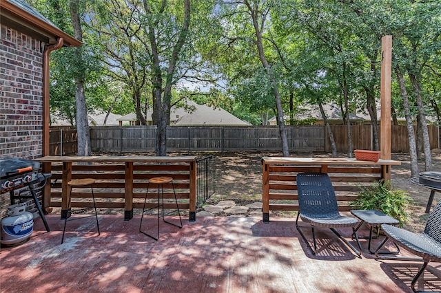 view of patio / terrace featuring a fenced backyard