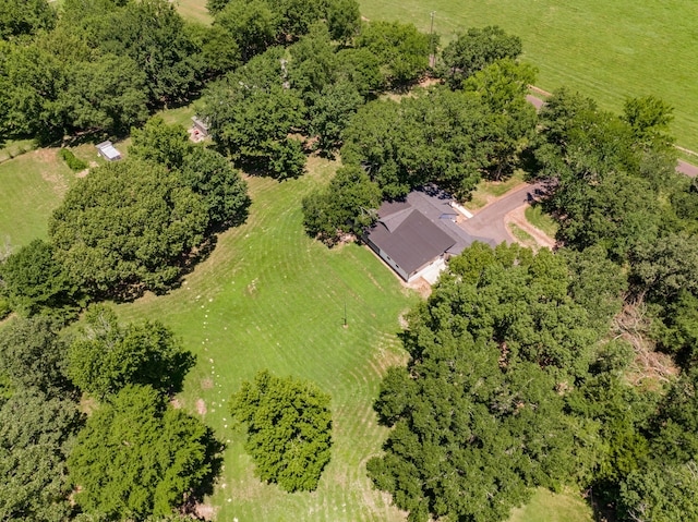 bird's eye view with a rural view