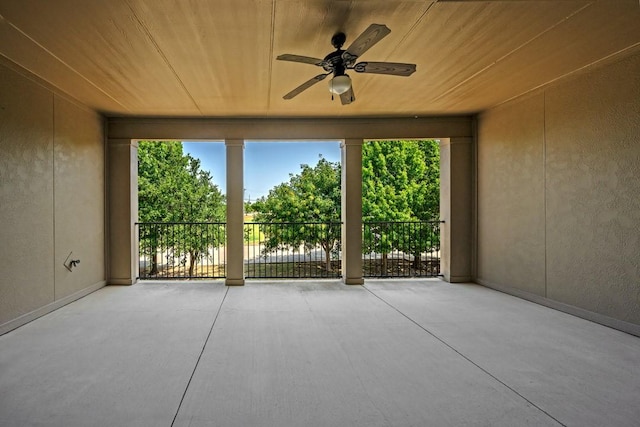 view of patio / terrace with ceiling fan