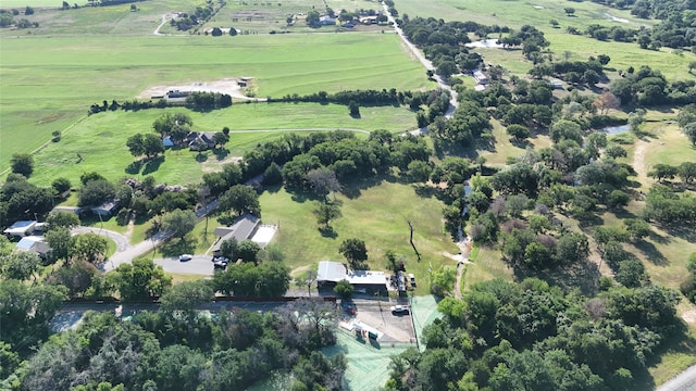 bird's eye view with a rural view