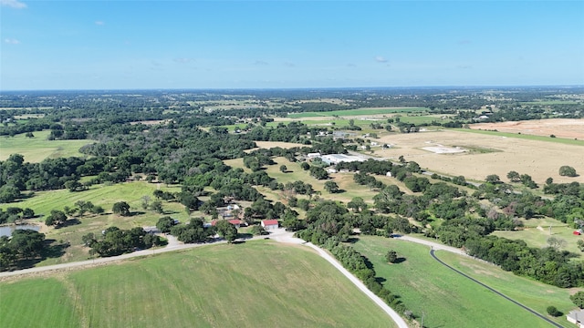 aerial view with a rural view