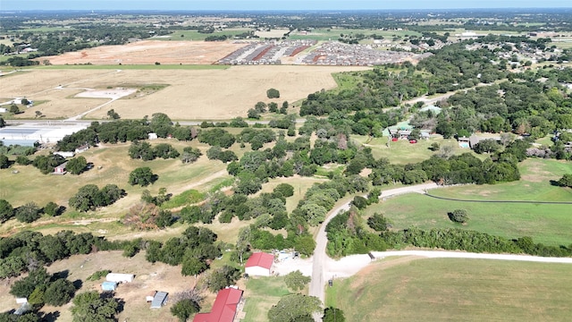 aerial view featuring a rural view