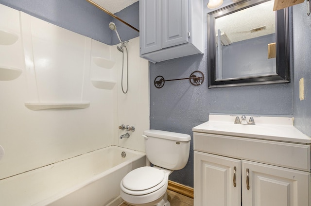 3518 Durango Dr, Dallas, TX 75220 - full bathroom featuring washtub / shower combination, vanity, and toilet