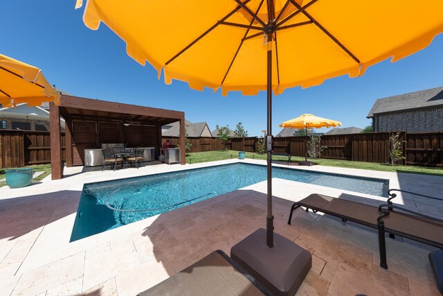 view of pool with a patio area