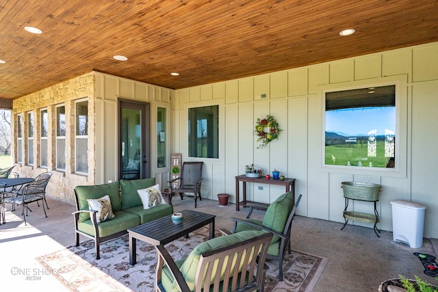 view of patio / terrace featuring outdoor lounge area