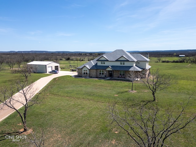 bird's eye view featuring a rural view