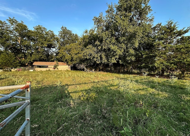 view of yard featuring a rural view