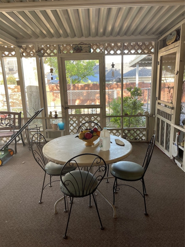 view of sunroom / solarium