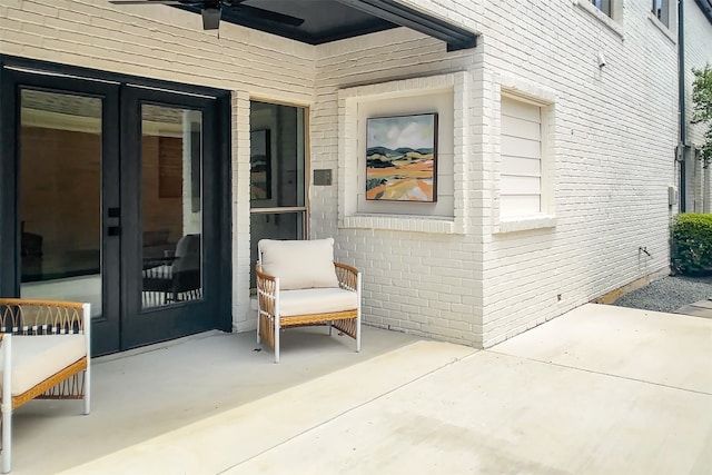 view of patio with french doors