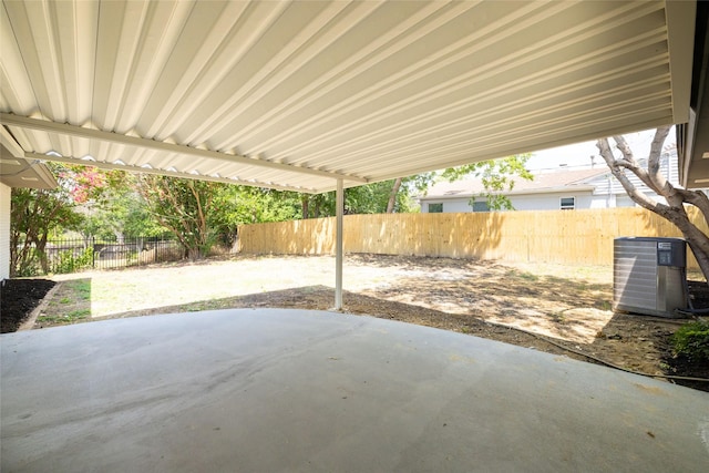 view of patio with central AC unit