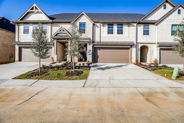 view of property featuring a garage