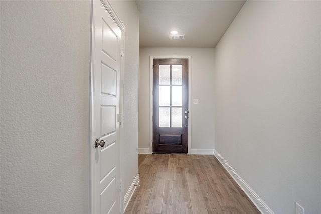 entryway featuring light hardwood / wood-style flooring