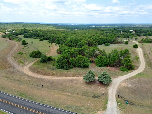 bird's eye view featuring a rural view