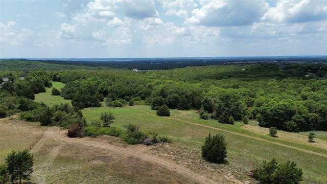 birds eye view of property featuring a rural view