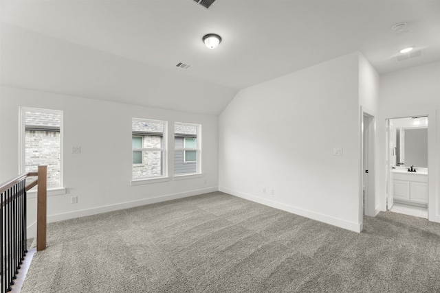3104 Summer Rain Ln, Anna, TX 75409 - spare room with carpet floors, lofted ceiling, and a smoke detector