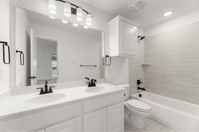 3104 Summer Rain Ln, Anna, TX 75409 - bathroom with double vanity and shower / bath combination
