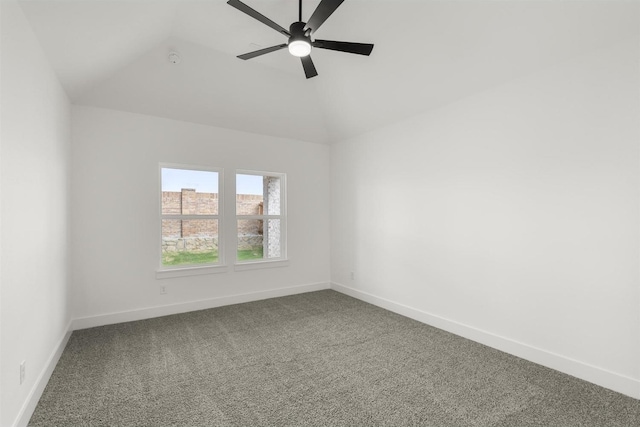 3104 Summer Rain Ln, Anna, TX 75409 - carpeted spare room with lofted ceiling and ceiling fan