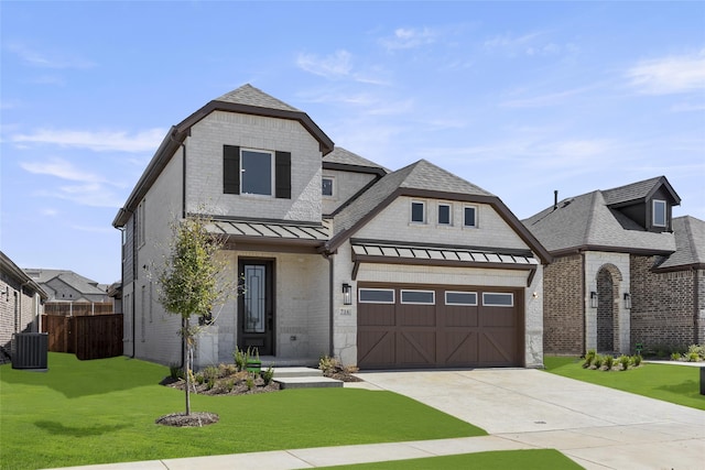 view of front of property with a front yard