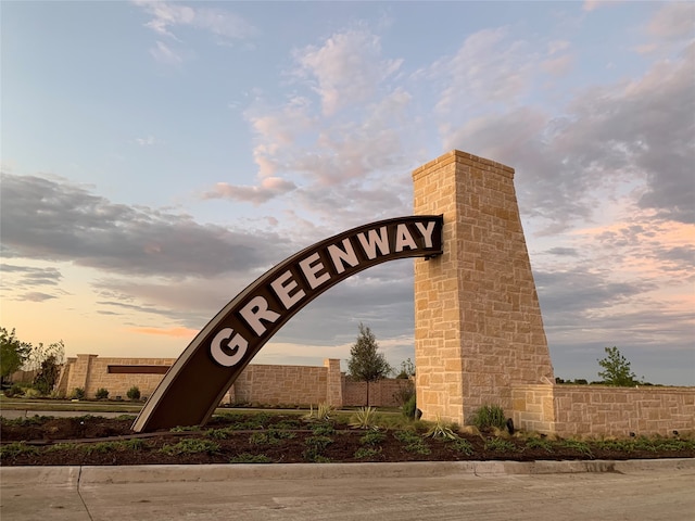 view of community sign