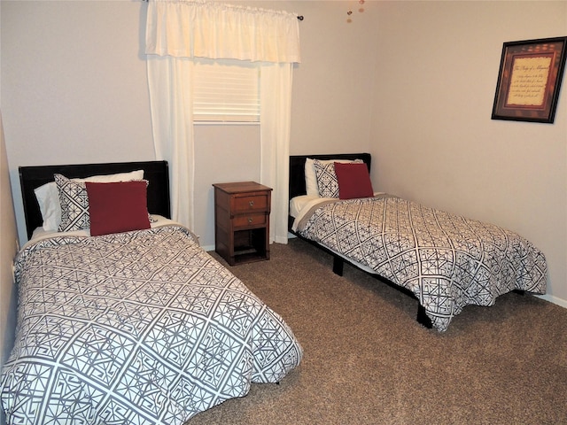 bedroom with carpet floors