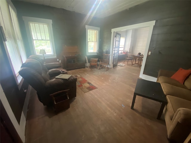 living room featuring hardwood / wood-style flooring