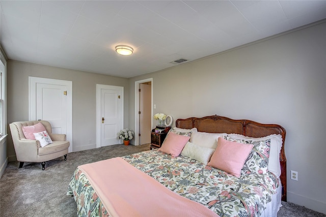 bedroom with carpet floors