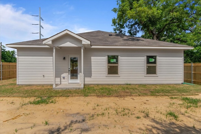 view of back of property