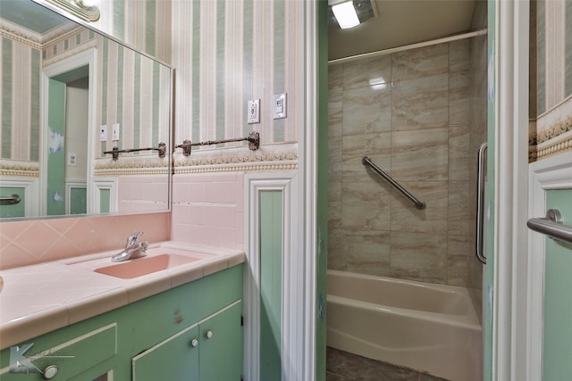 bathroom featuring backsplash and vanity