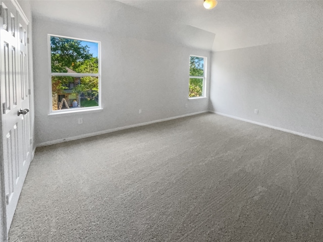 unfurnished room featuring carpet