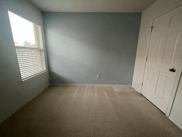 unfurnished room featuring carpet