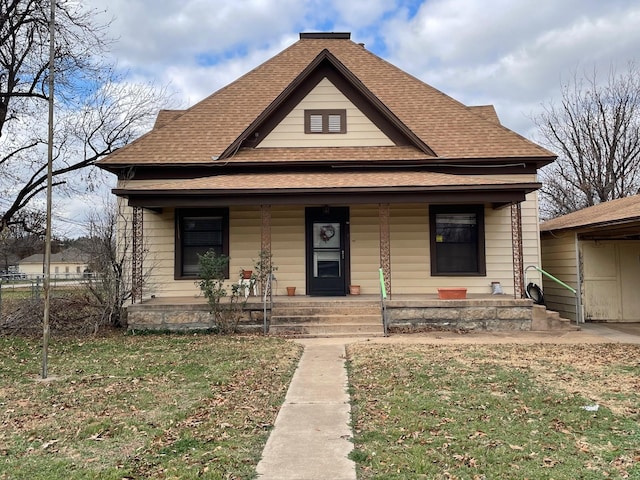 bungalow-style home featuring a porch