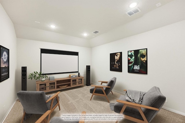 2800 Creekhollow Ct, Denton, TX 76226 - home theater room with carpet flooring, baseboards, and recessed lighting