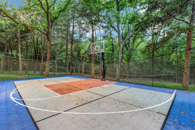 view of basketball court