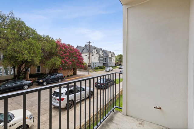 balcony with a residential view