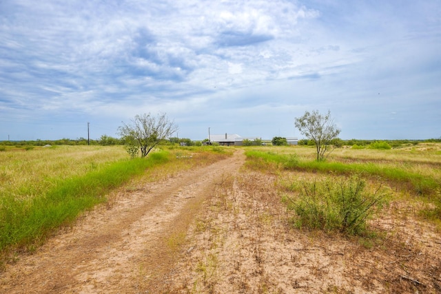 view of road featuring a rural view