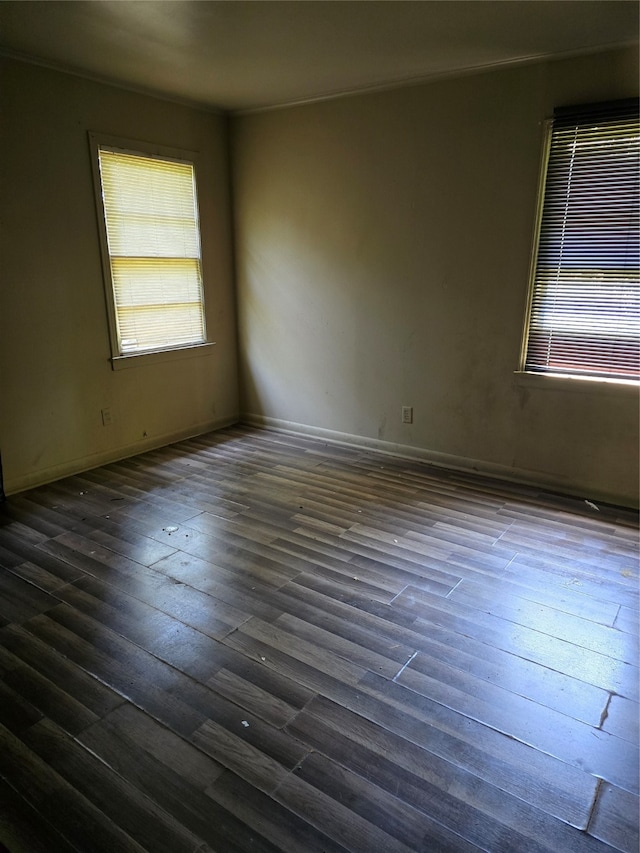 unfurnished room featuring wood-type flooring