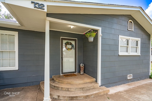 view of doorway to property