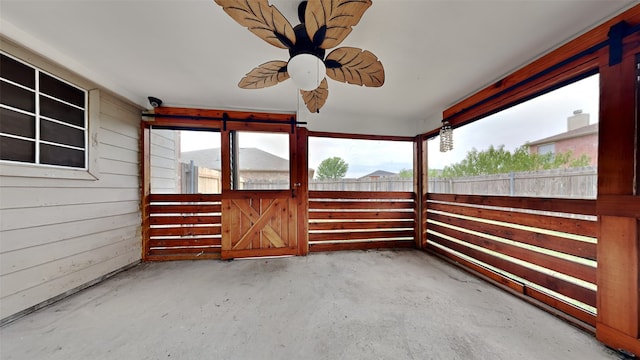 view of patio / terrace with ceiling fan