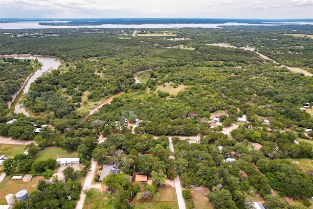 108 5th St, Whitney, TX 76692 - bird's eye view of a large body of water and a heavily wooded area