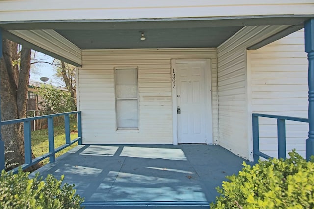 view of doorway to property