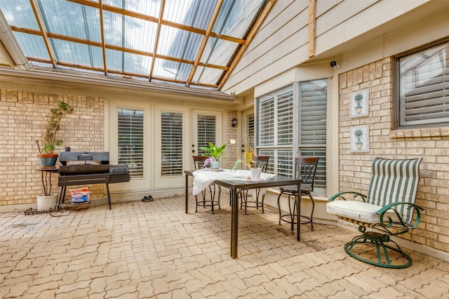 view of patio / terrace featuring french doors