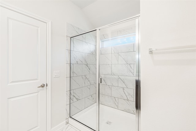 bathroom with walk in shower