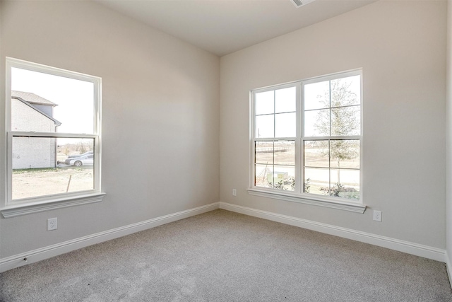 view of carpeted empty room