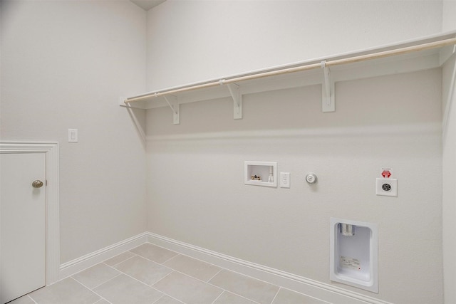 3834 Foot Hls, Midlothian, TX 76065 - clothes washing area with laundry area, light tile patterned floors, washer hookup, hookup for an electric dryer, and gas dryer hookup